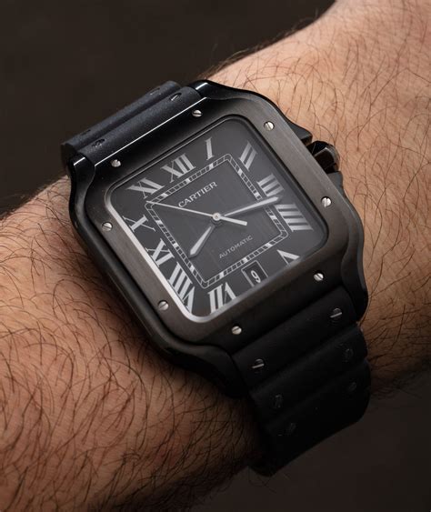 black face cartier watch|black cartier de santos.